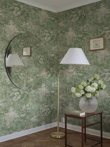 S10403 Green Forest Toile Tidlösa Mural by Sandberg