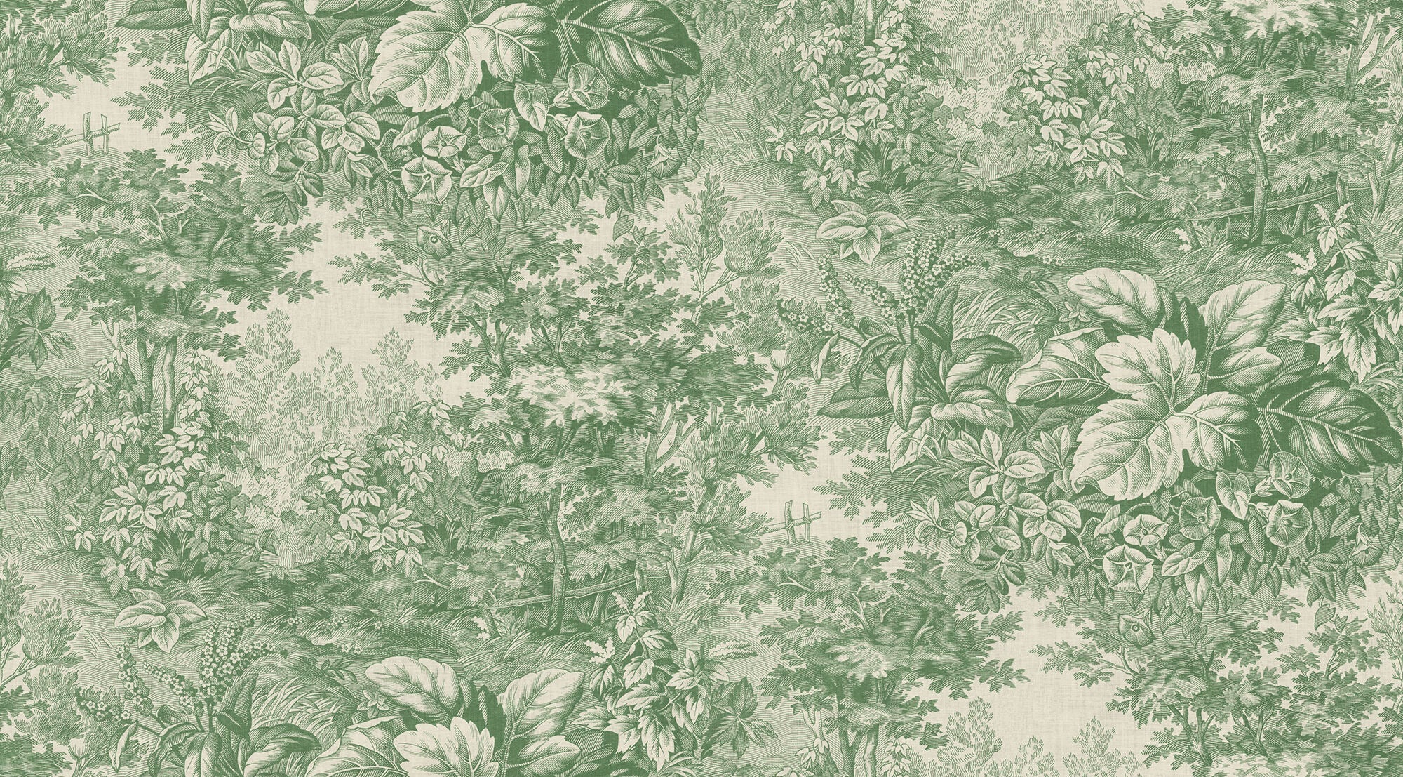 S10403 Green Forest Toile Tidlösa Mural by Sandberg
