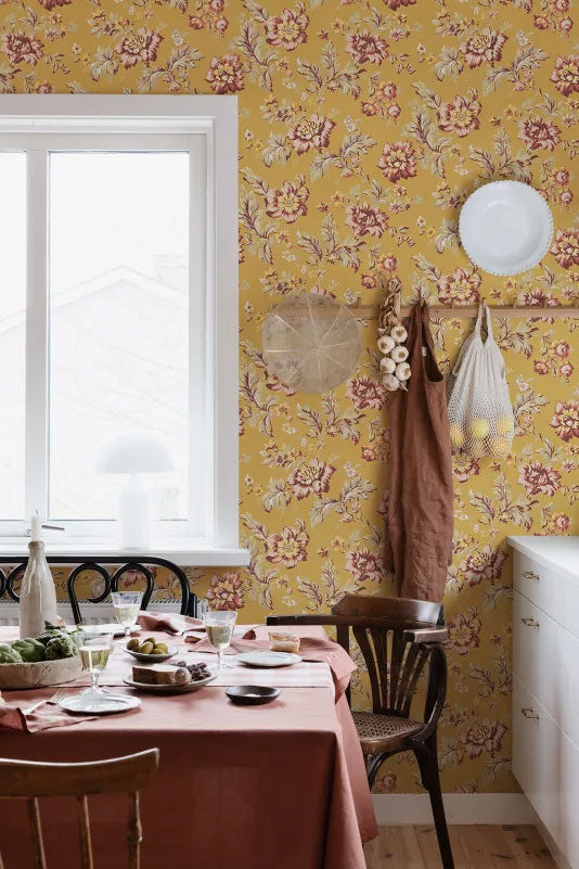 S10414 Yellow Rosenholm Sandberg Edition Wallpaper by Sandberg