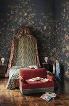 S10416 Dark Blue Chinoiserie Garden Chinoiserie Garden Mural by Sandberg
