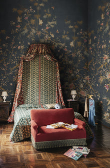 S10416 Dark Blue Chinoiserie Garden Chinoiserie Garden Mural by Sandberg