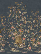 S10416 Dark Blue Chinoiserie Garden Chinoiserie Garden Mural by Sandberg
