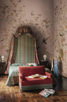 S10417 Pink Chinoiserie Garden Chinoiserie Garden Mural by Sandberg
