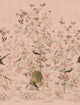 Pink Chinoiserie Garden Chinoiserie Garden Mural by Sandberg