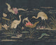 Dark Blue Seabirds Chinoiserie Garden Mural by Sandberg