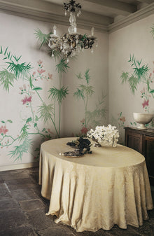 S10420 Green Bamboo Grove Chinoiserie Garden Mural by Sandberg