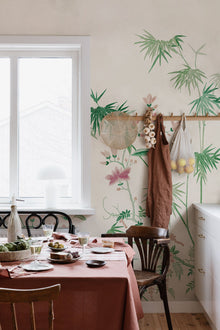 S10420 Green Bamboo Grove Chinoiserie Garden Mural by Sandberg