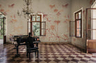 S10421 Clay Bamboo Grove Chinoiserie Garden Mural by Sandberg