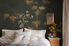 S10423 Dark Bamboo Grove Chinoiserie Garden Mural by Sandberg