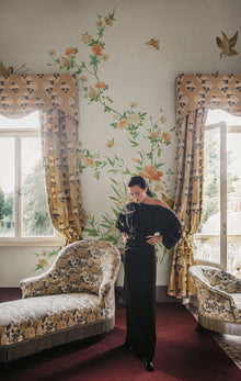 S10424 Spring Green Bloom Chinoiserie Garden Mural by Sandberg