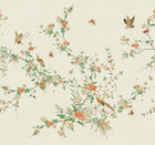 S10424 Spring Green Bloom Chinoiserie Garden Mural by Sandberg