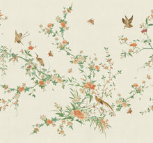 S10424 Spring Green Bloom Chinoiserie Garden Mural by Sandberg