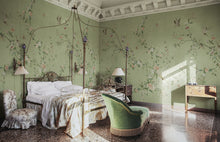 S10425 Green Bloom Chinoiserie Garden Mural by Sandberg