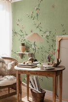 S10425 Green Bloom Chinoiserie Garden Mural by Sandberg