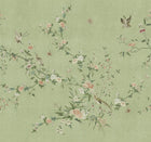 S10425 Green Bloom Chinoiserie Garden Mural by Sandberg