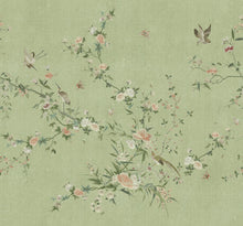 S10425 Green Bloom Chinoiserie Garden Mural by Sandberg