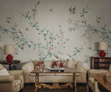 S10426 Gray Bloom Chinoiserie Garden Mural by Sandberg