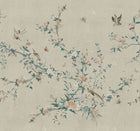 S10426 Gray Bloom Chinoiserie Garden Mural by Sandberg
