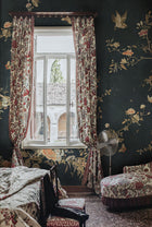 S10428 Midnight Blue Bloom Chinoiserie Garden Mural by Sandberg