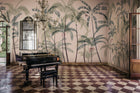 S10429 Pink Louie Palm Garden Mural by Sandberg