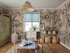 S10429 Pink Louie Palm Garden Mural by Sandberg