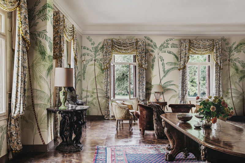 S10430 Green Louie Palm Garden Mural by Sandberg