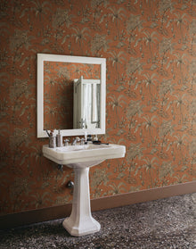 S10432 Terracotta Moa Palm Garden Wallpaper by Sandberg