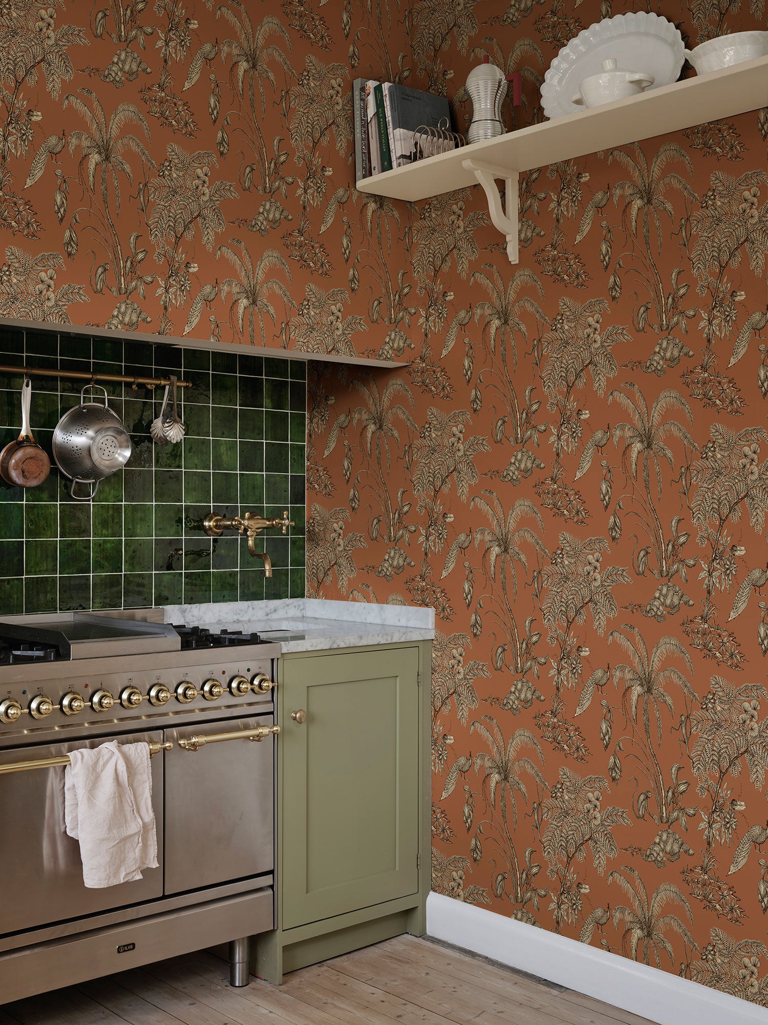 S10432 Terracotta Moa Palm Garden Wallpaper by Sandberg
