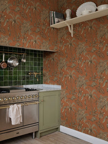 S10432 Terracotta Moa Palm Garden Wallpaper by Sandberg