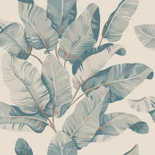 S10434 Misty Blue Tom Palm Garden Wallpaper by Sandberg