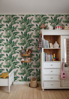 S10435 Emerald Tom Palm Garden Wallpaper by Sandberg