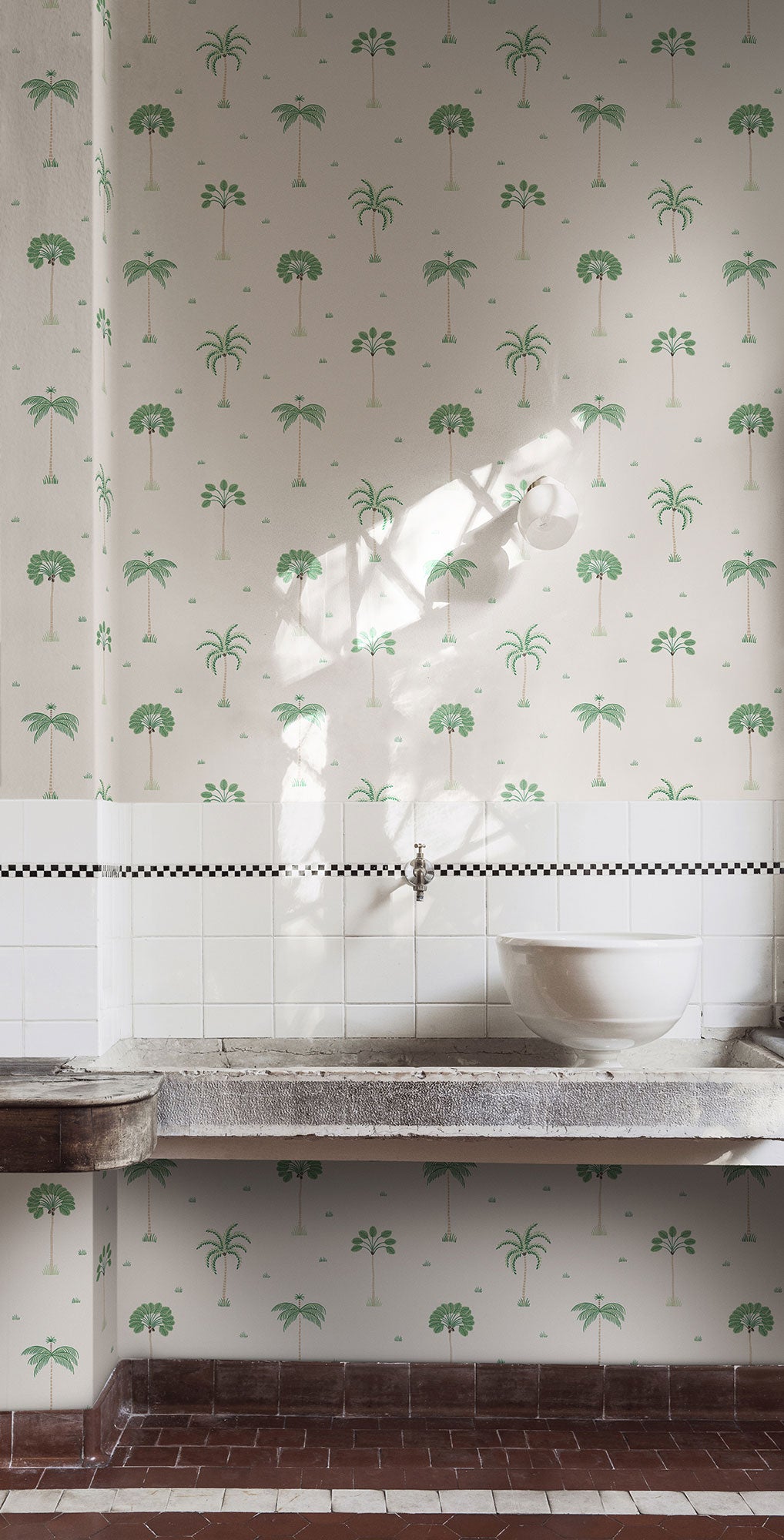 S10436 Spring Green Milo Palm Garden Wallpaper by Sandberg
