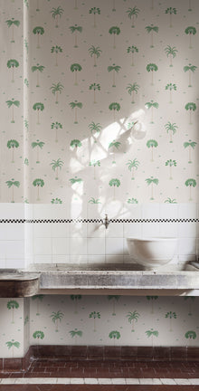 S10436 Spring Green Milo Palm Garden Wallpaper by Sandberg