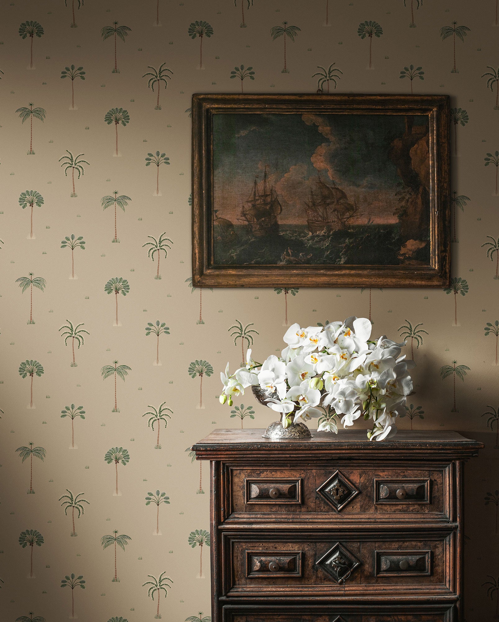 S10438 Clay Milo Palm Garden Wallpaper by Sandberg