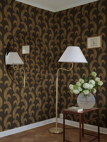 S10442 Charcoal Jasmine Palm Garden Wallpaper by Sandberg