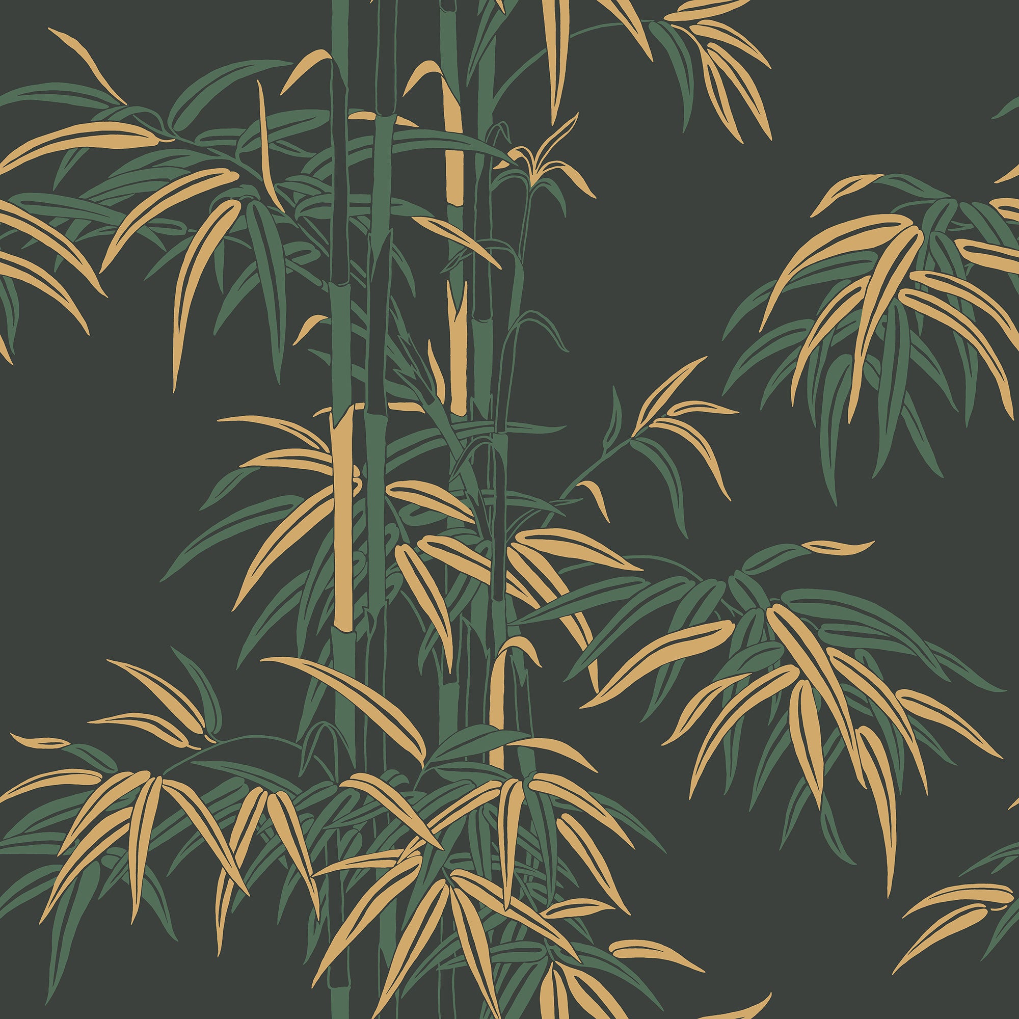S10446 Charcoal Leon Palm Garden Wallpaper by Sandberg
