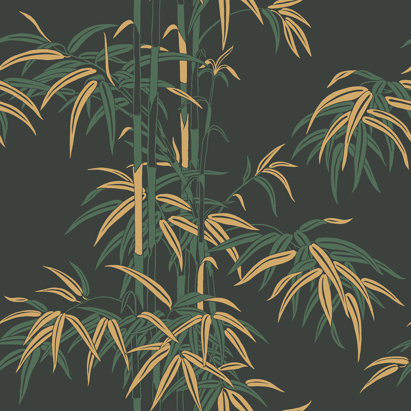 S10446 Charcoal Leon Palm Garden Wallpaper by Sandberg