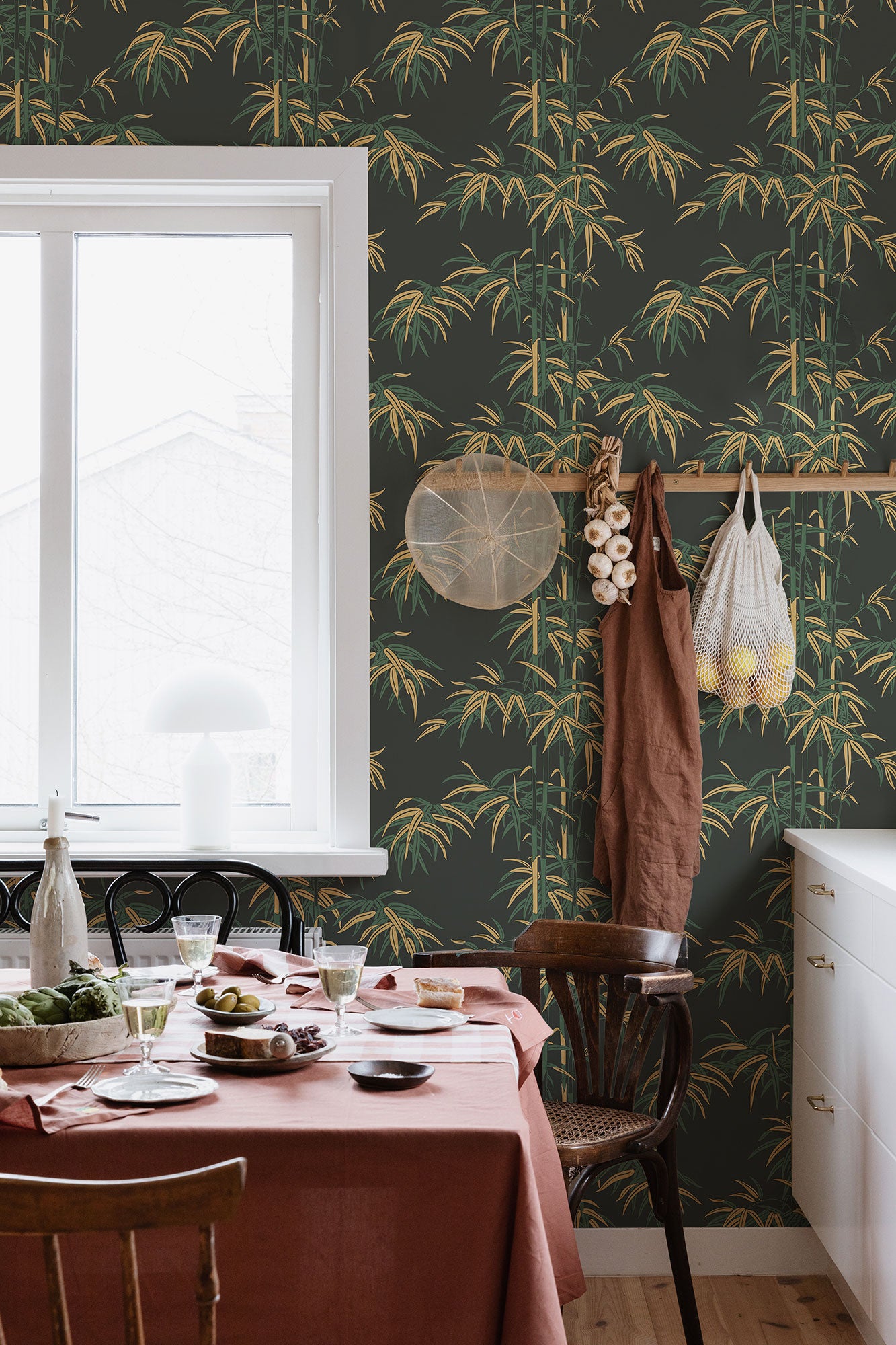 S10446 Charcoal Leon Palm Garden Wallpaper by Sandberg
