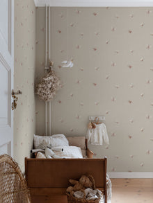 S10447 Sandstone Butterflies Chinoiserie Garden Wallpaper by Sandberg