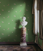 S10449 Green Butterflies Chinoiserie Garden Wallpaper by Sandberg
