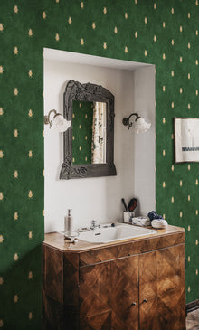 S10451 Dark Green Audrey Palm Garden Wallpaper by Sandberg