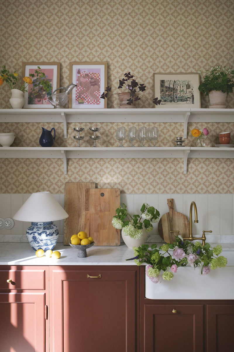 S10454 Terracotta Edvin Ett Hem, Öland Wallpaper by Sandberg