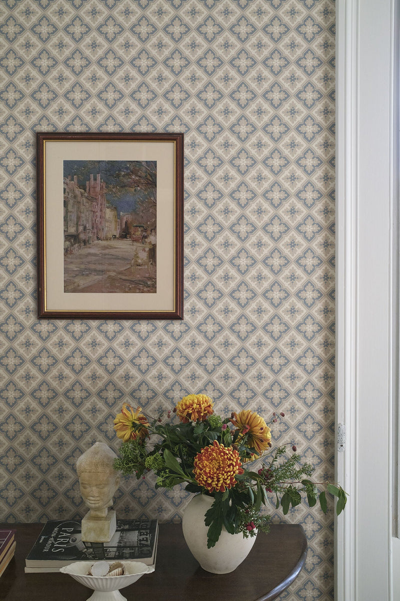 S10456 Indigo Blue Edvin Ett Hem, Öland Wallpaper by Sandberg