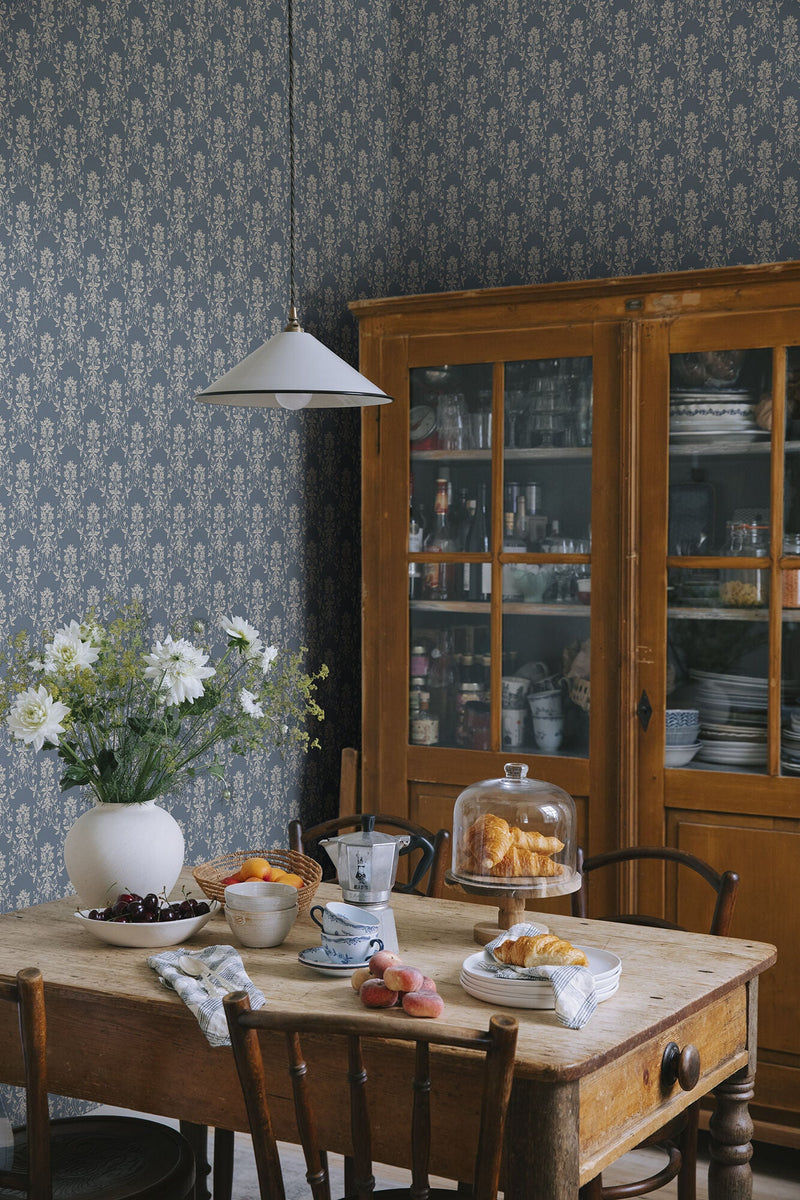 S10461 Indigo Blue Alva Ett Hem, Öland Wallpaper by Sandberg