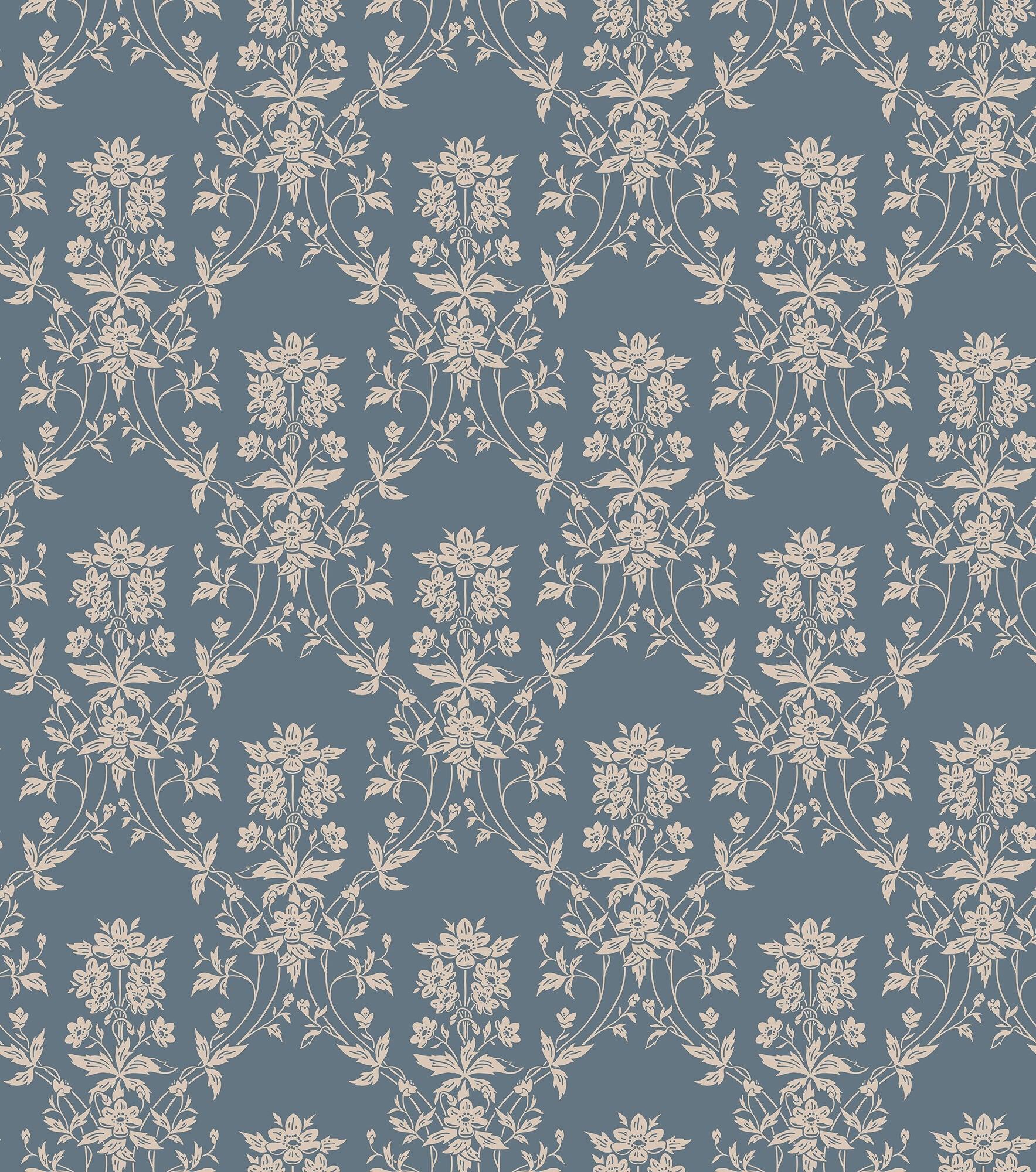S10461 Indigo Blue Alva Ett Hem, Öland Wallpaper by Sandberg