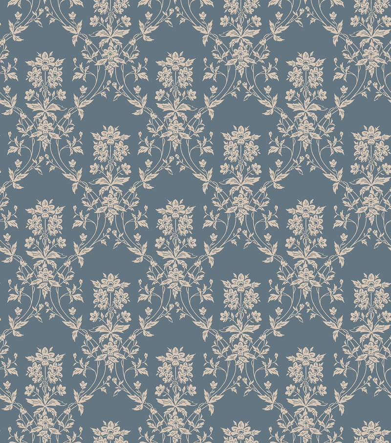 S10461 Indigo Blue Alva Ett Hem, Öland Wallpaper by Sandberg