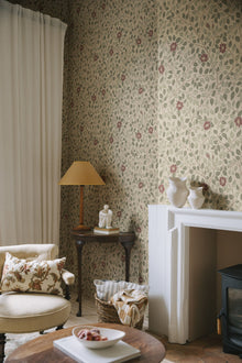 S10463 Burgundy Solliden Ett Hem, Öland Wallpaper by Sandberg