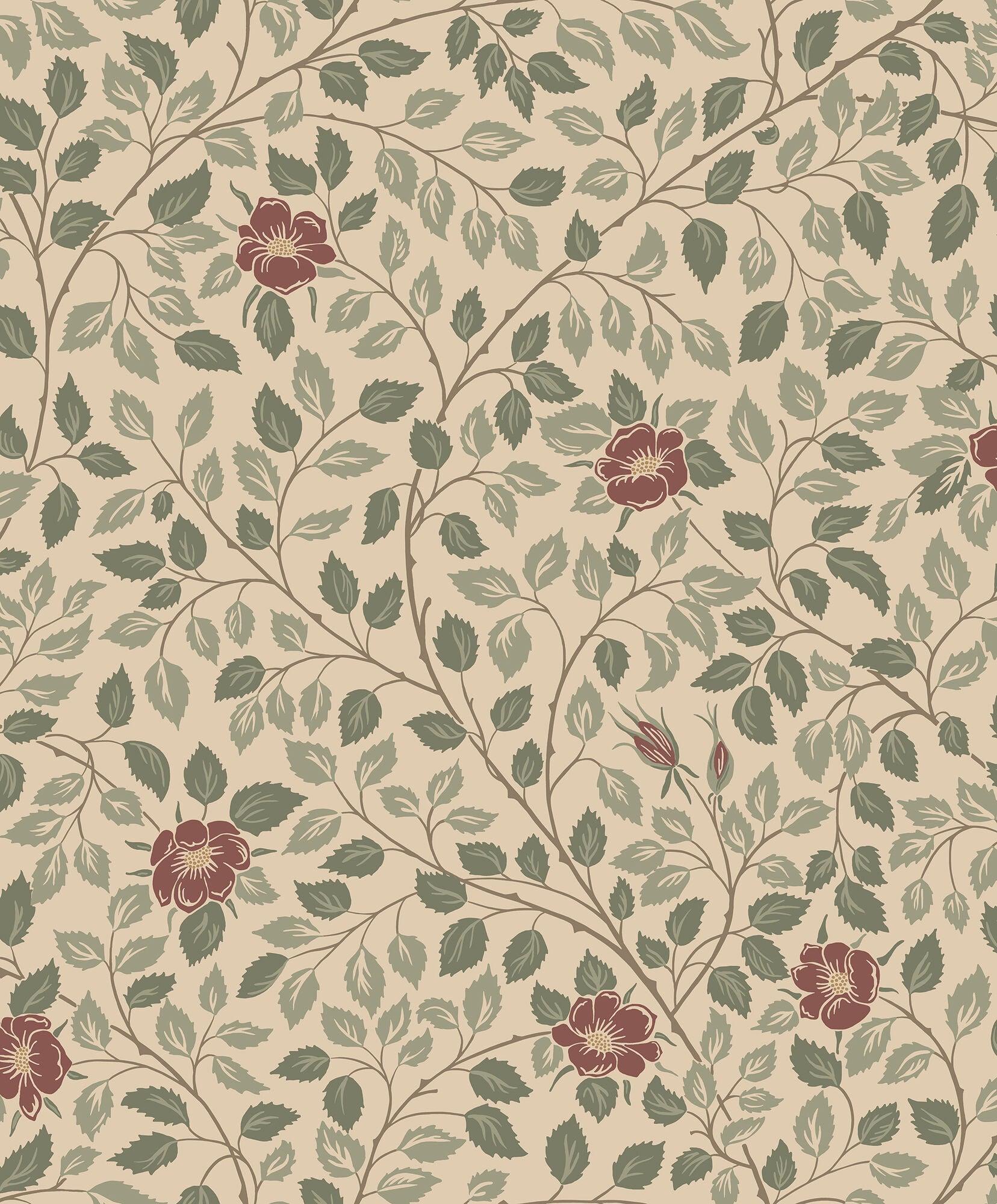 S10463 Burgundy Solliden Ett Hem, Öland Wallpaper by Sandberg