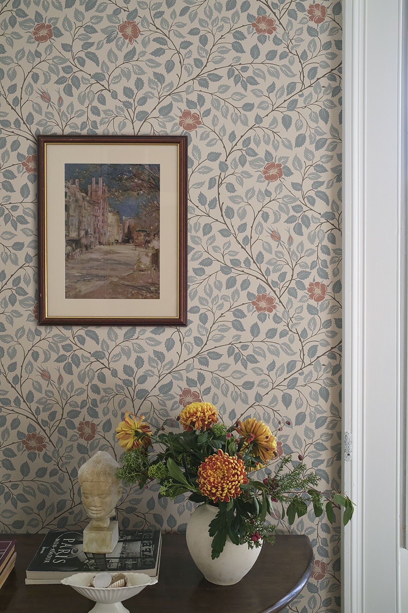 S10464 Blue Solliden Ett Hem, Öland Wallpaper by Sandberg