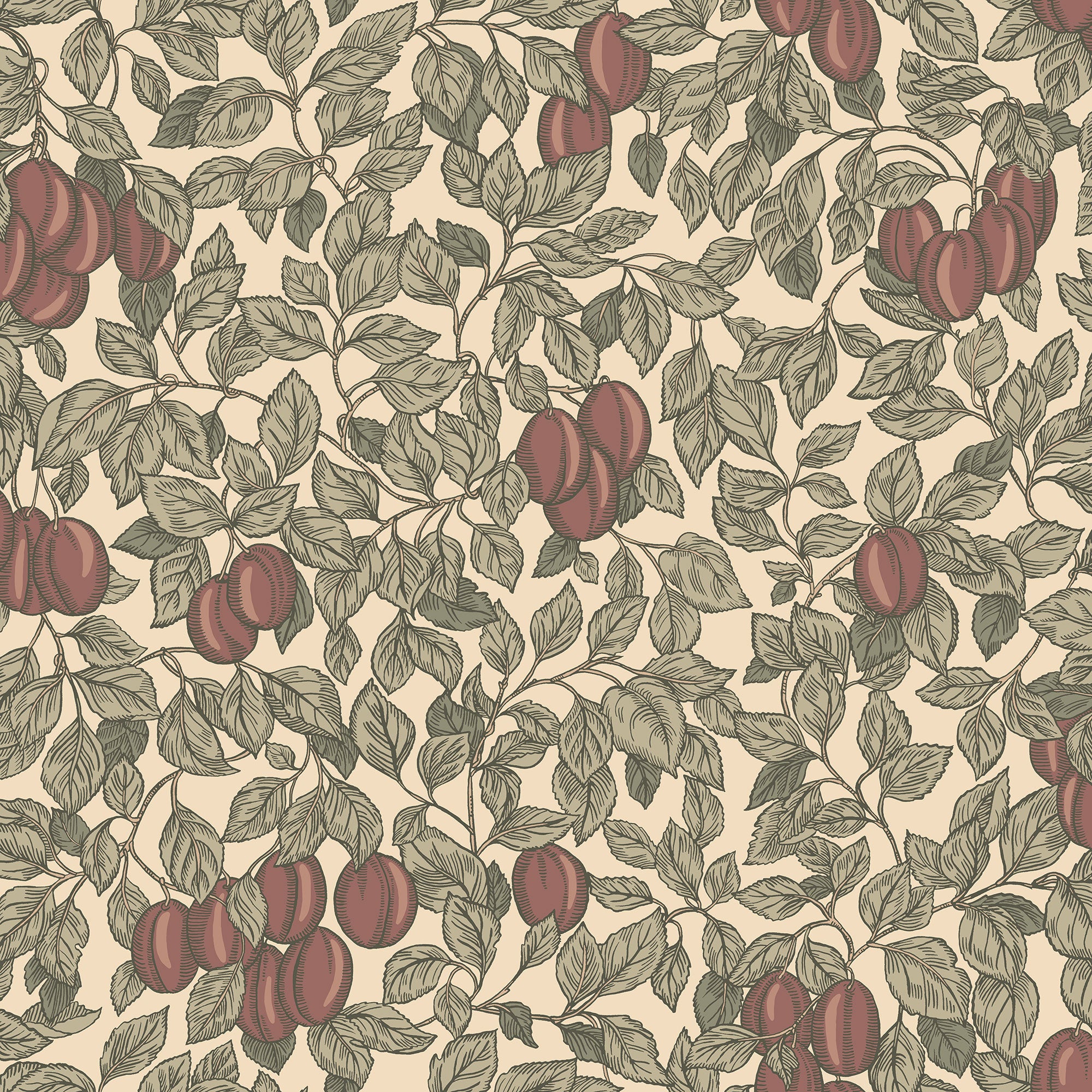 S10468 Burgundy Emrik Ett Hem, Öland Wallpaper by Sandberg